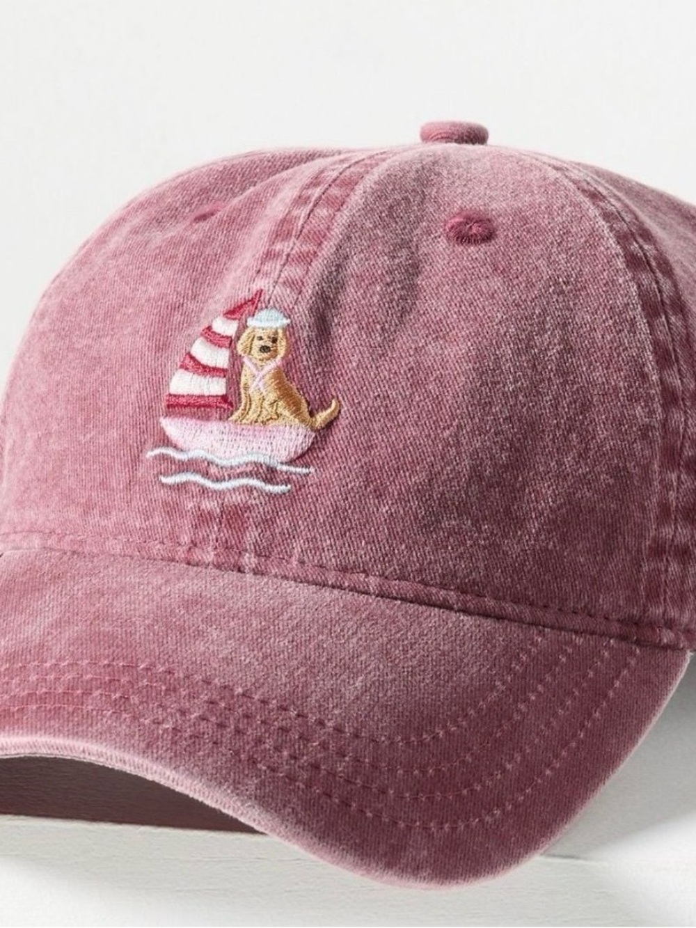 Free People SOLD OUT Chilly Dog Sailboat Embroidered Baseball Cap NWOT